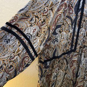 St John Bay Woman Plus Paisley Print Fun Blouse